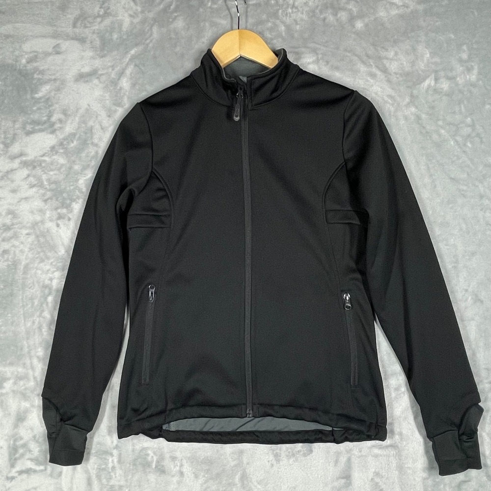 33,000ft Mens XS Black Softshell Cycling Jacket Fleece Lined Full Zip Windproof